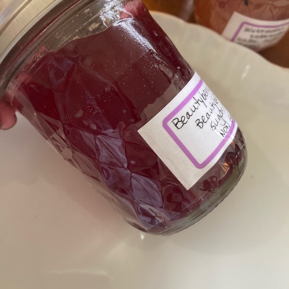 One half pint jar of beauty berry jelly from Yellow Flower Farm. Organic Non gmo - Picture 4 of 8
